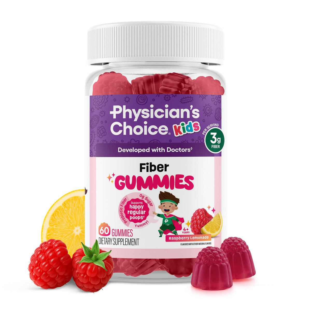 Gummies de Fibres pour Enfants de Physician's CHOICE - vue avant