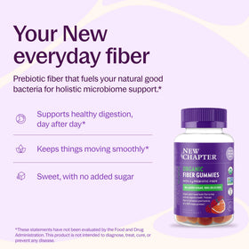 Gummies de Fibres Prébiotiques Bio New Chapter, emballage
