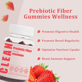 Gummies de Fibres Prébiotiques JINMAO, gummies à côté d'un verre d'eau