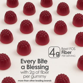 Gummies de Fibres Prébiotiques JINMAO, gummies sur une assiette