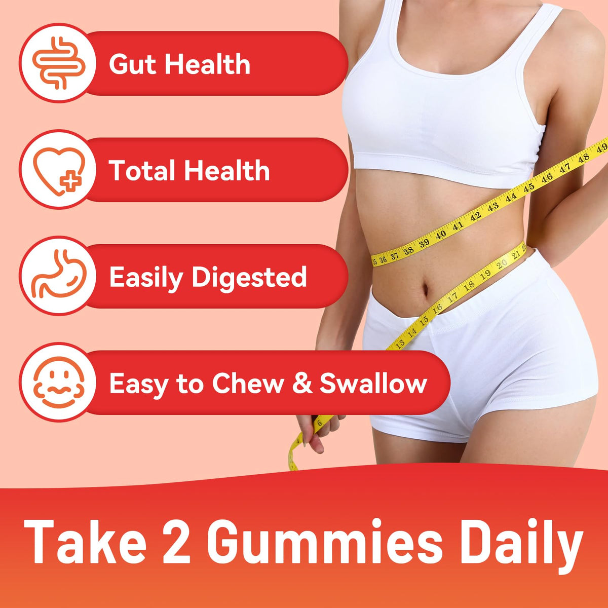 Gummies de fibres SmildeHeal, vue de dessus