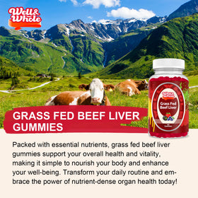 Gummies de foie de boeuf Well&Whole 181g montrant la texture