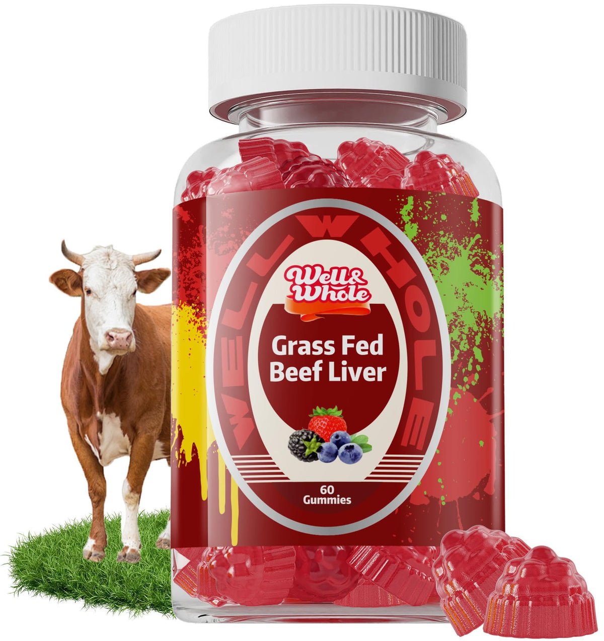 Gummies de foie de boeuf Well&Whole 181g vue de face