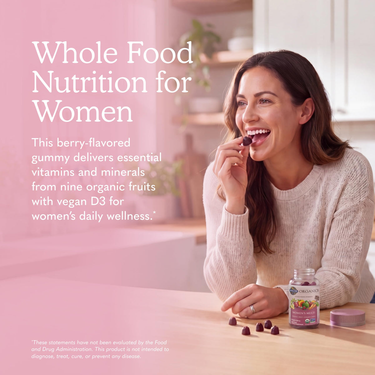 Gummies de fruits bio Garden of Life pour Femmes, goût baies