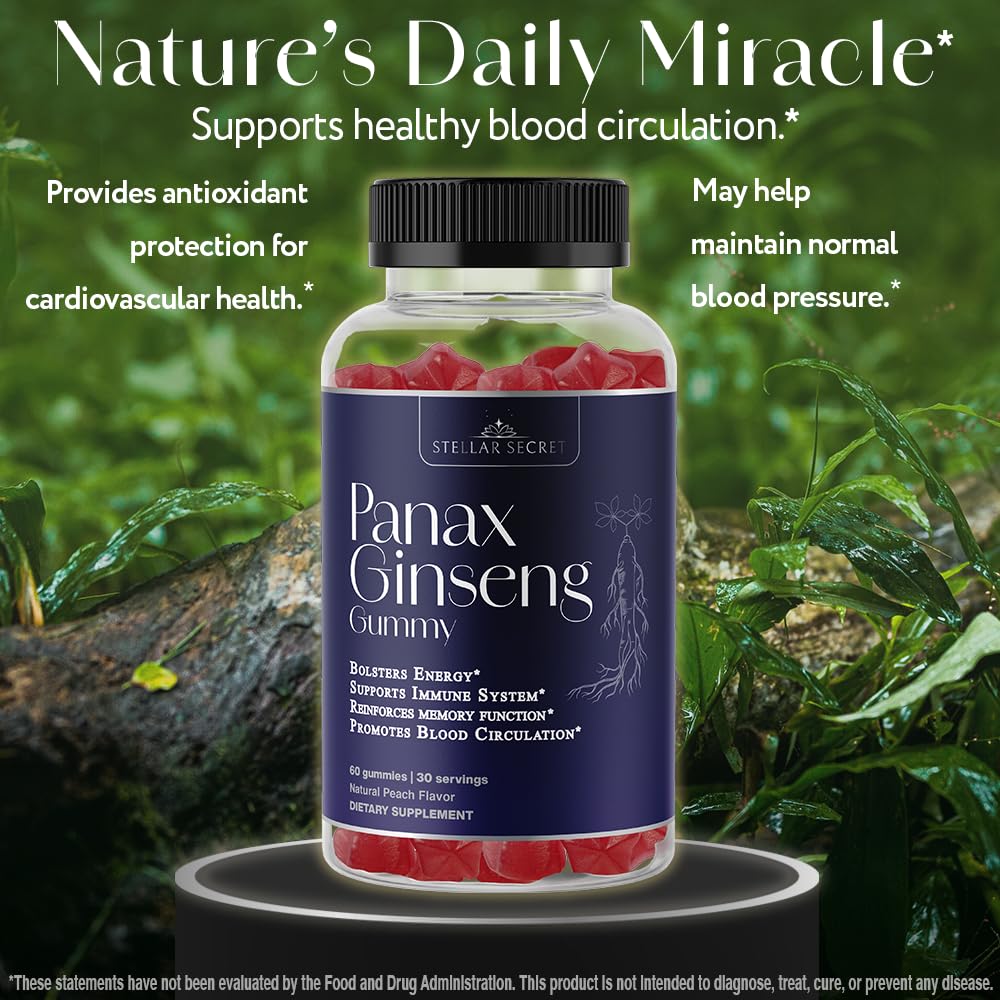 Gummies de ginseng rouge coréen Stellar Secret, vue de près