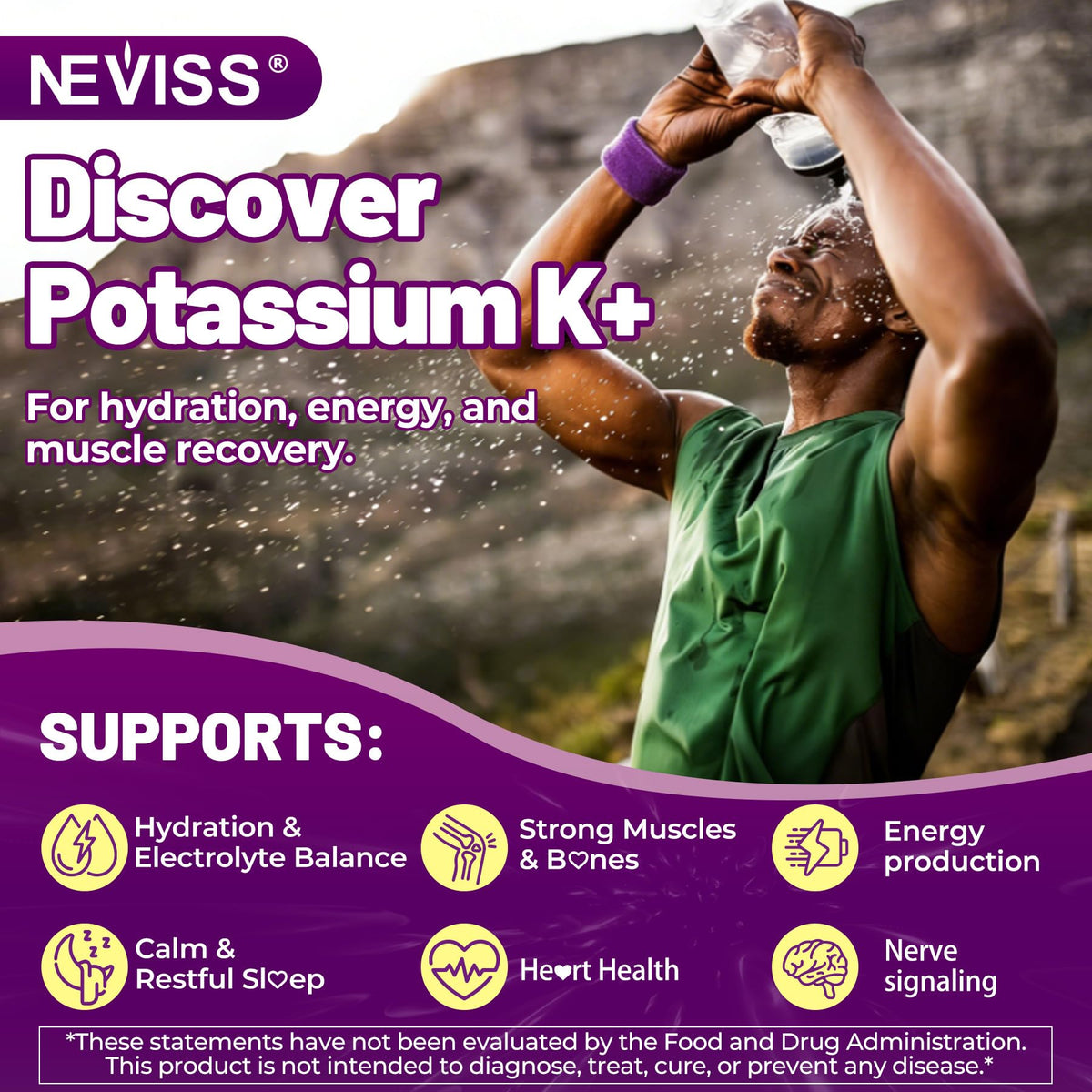 Gummies de Gluconate de Potassium NEVISS, détail de la texture