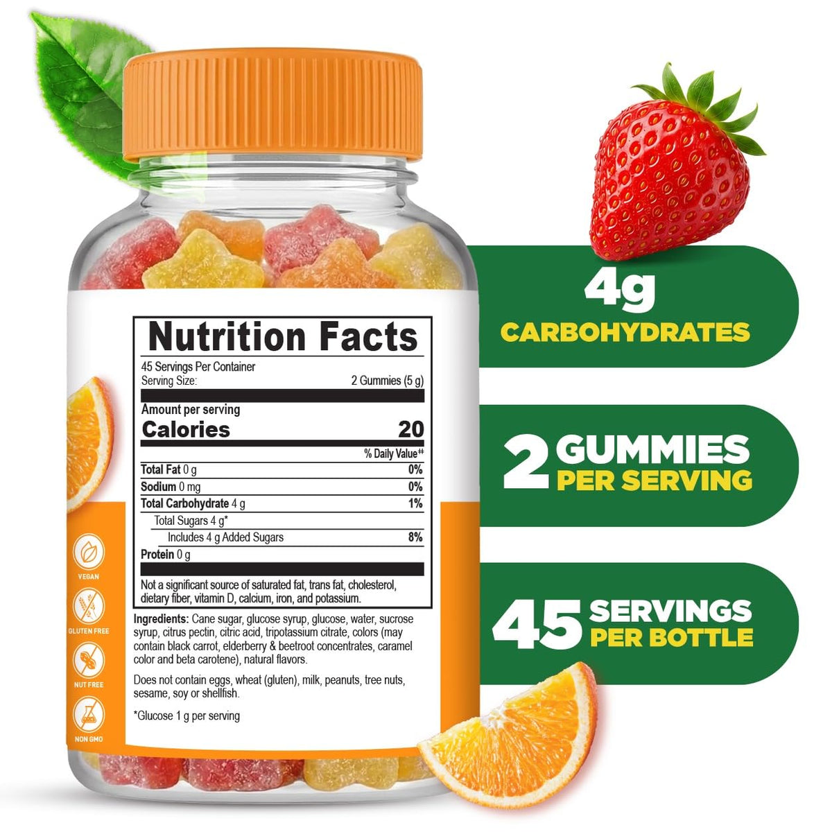 Gummies de glucose Lifeable avec goût de fruits mélangés