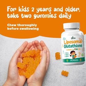 Gummies de glutathion Juneno avec un enfant heureux