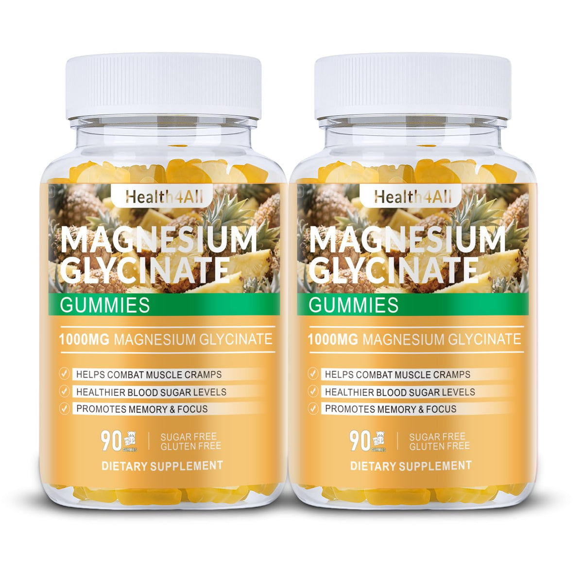 Gummies de Glycinate de Magnésium 1000mg Health4All, vue de face