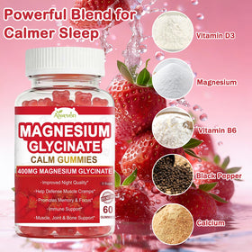 Gummies de Glycinate de Magnésium Aiwevon 400mg avec emballage