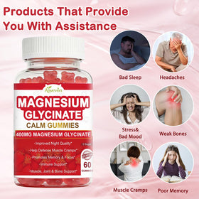 Gummies de Glycinate de Magnésium Aiwevon 400mg en forme d'ours