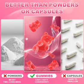 Gummies de Glycinate de Magnésium JAENFW avec un arrière-plan de nature