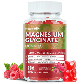 Gummies de Glycinate de Magnésium maxmedix flacon avec étiquette