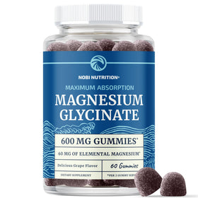 Gummies de glycinate de magnésium Nobi Nutrition 600MG, vue avant du paquet