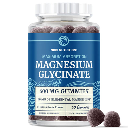 Gummies de glycinate de magnésium Nobi Nutrition 600MG, vue avant du paquet