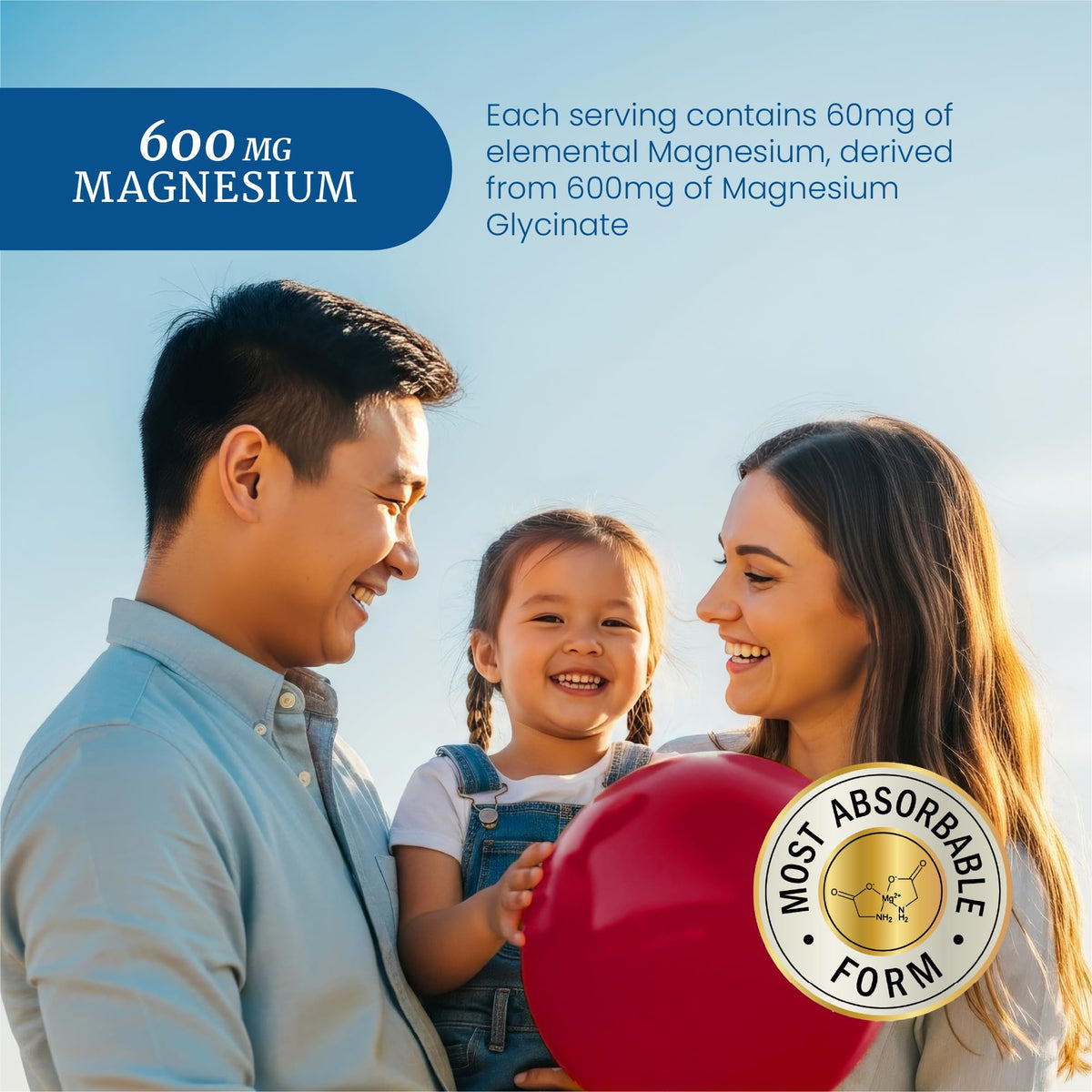Gummies de glycinate de magnésium Nobi Nutrition, vue arrière du paquet