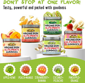 Gummies de Glycinate de Magnésium OH MY CHEWY à côté d'autres compléments