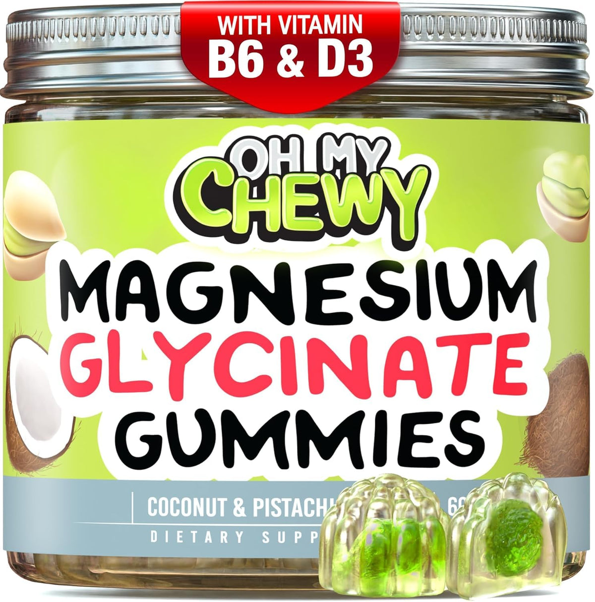 Gummies de Glycinate de Magnésium OH MY CHEWY vue de face