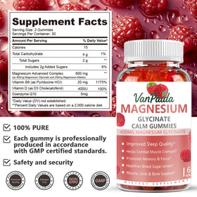 Gummies de Glycinate de Magnésium Van Paida sur une table