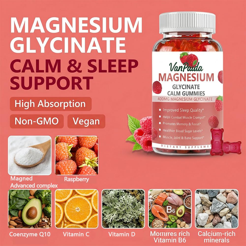 Gummies de Glycinate de Magnésium Van Paida, vue de côté