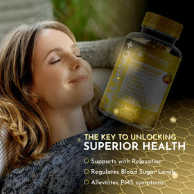 Gummies de Glycinate de Magnésium WELLNESS LABSRX, présentation sur une assiette