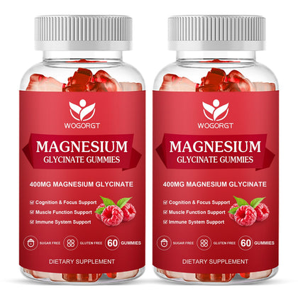 Gummies de Glycinate de Magnésium WOGORGT, 60 pièces, vue de face