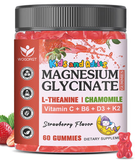 Gummies de glycinate de magnésium WOGORGT 60Ct vue de face