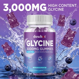 Gummies de Glycine duwhot, gummies individuelles sur fond blanc