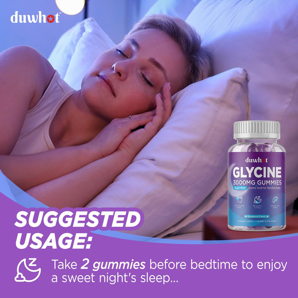 Gummies de Glycine duwhot, ingrédients sur l'étiquette