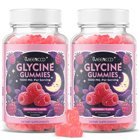 Gummies de Glycine MEENCCD bouteille vue avant avec 60 gummies