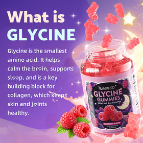 Gummies de Glycine MEENCCD en portion sur une assiette