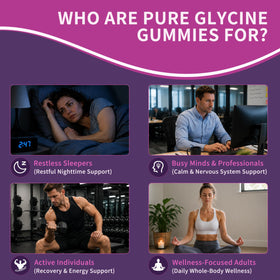 Gummies de glycine PureBalm avec d'autres compléments
