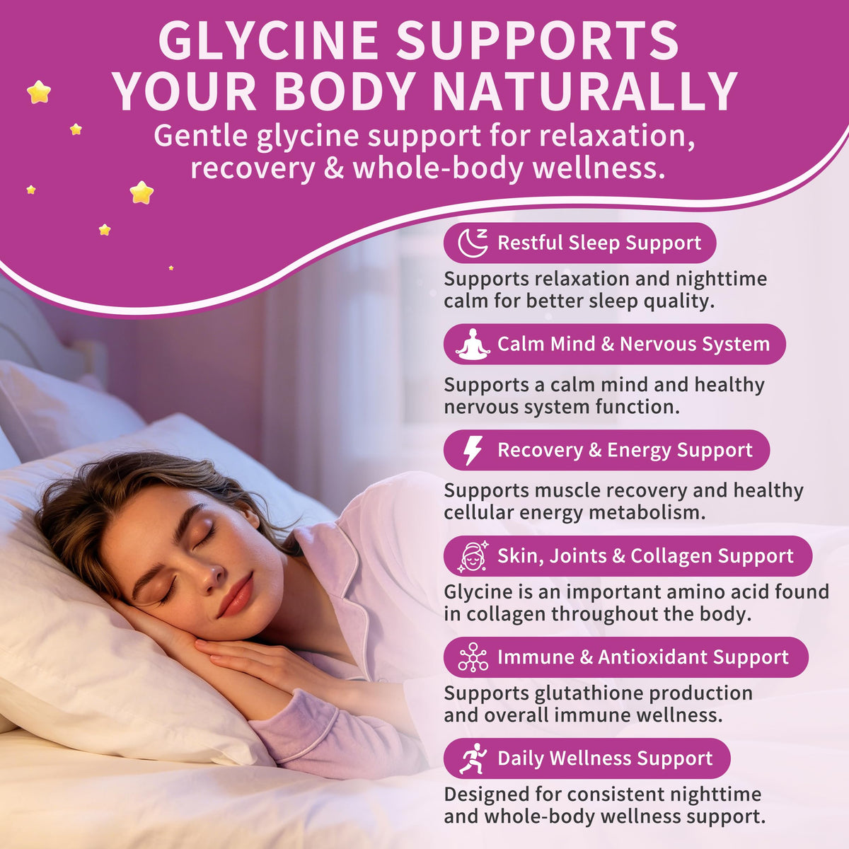 Gummies de glycine PureBalm sur une table