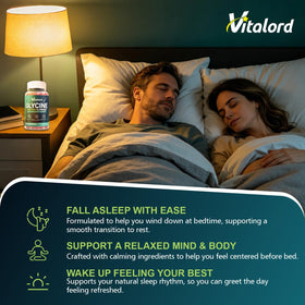 Gummies de glycine Vitalord avec étiquette et informations nutritionnelles