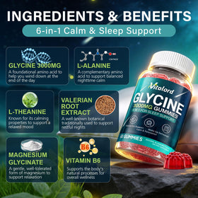 Gummies de glycine Vitalord montrant la texture pectinée