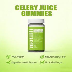 Gummies de jus de céleri JLQJLQ, vue de près des gummies