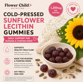 Gummies de lécithine de tournesol Flower Child dans leur emballage