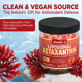 Gummies de liposomal astaxanthine 12mg duwhot, en contexte de consommation