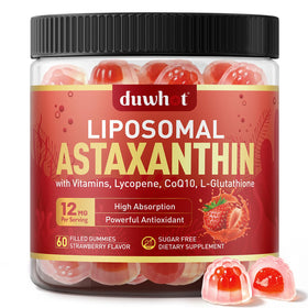 Gummies de liposomal astaxanthine 12mg duwhot, vue de face