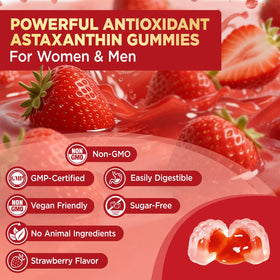 Gummies de liposomal astaxanthine 12mg duwhot, vue du dessus