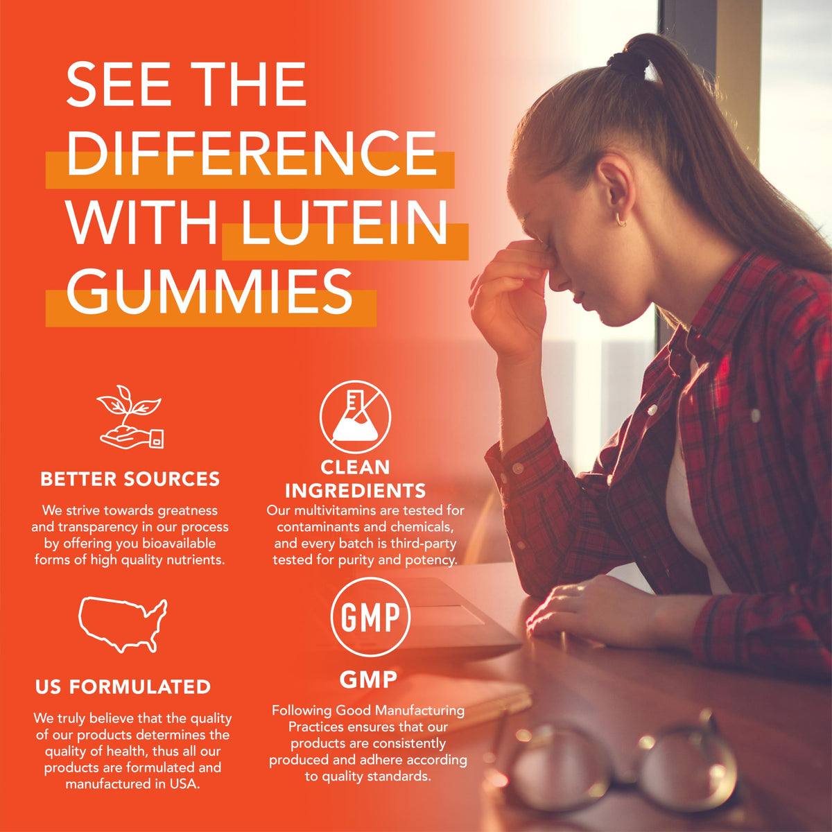 Gummies de Luthéine et Zéaxanthine ouvertes, montrant la texture