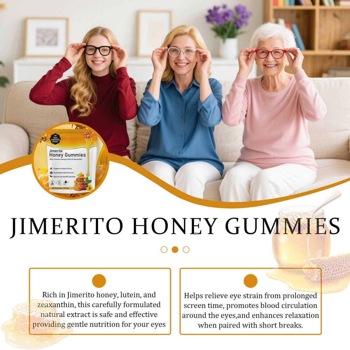 Gummies de luthéine SOULRAZY, étiquette avec ingrédients