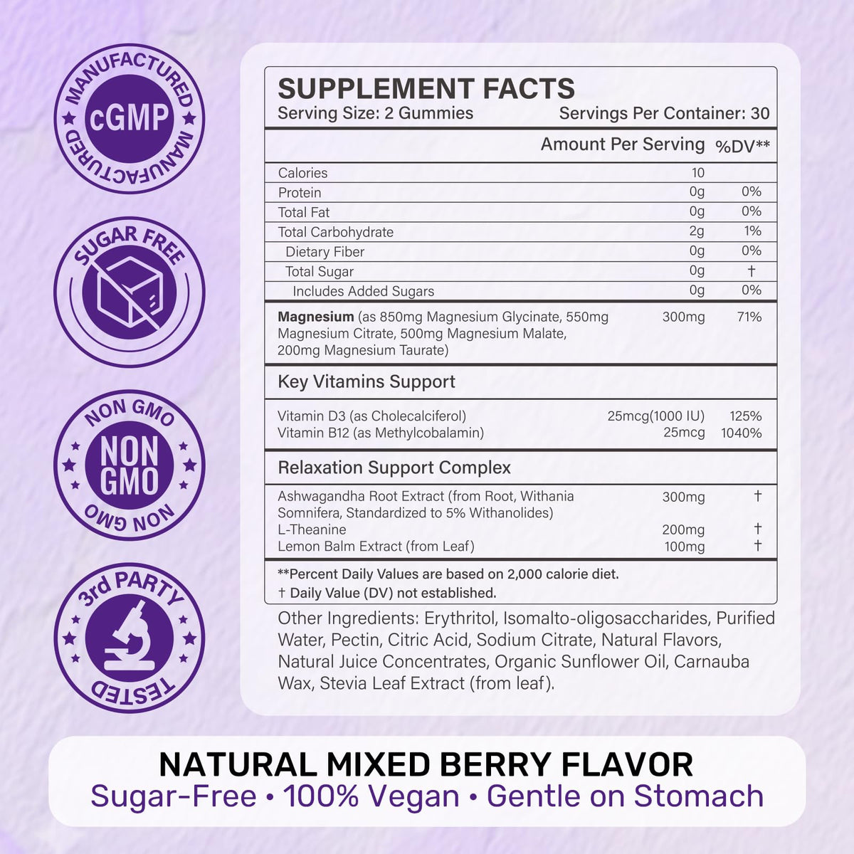 Gummies de Magnésium 300mg Sunshine & Rain avec ingrédients
