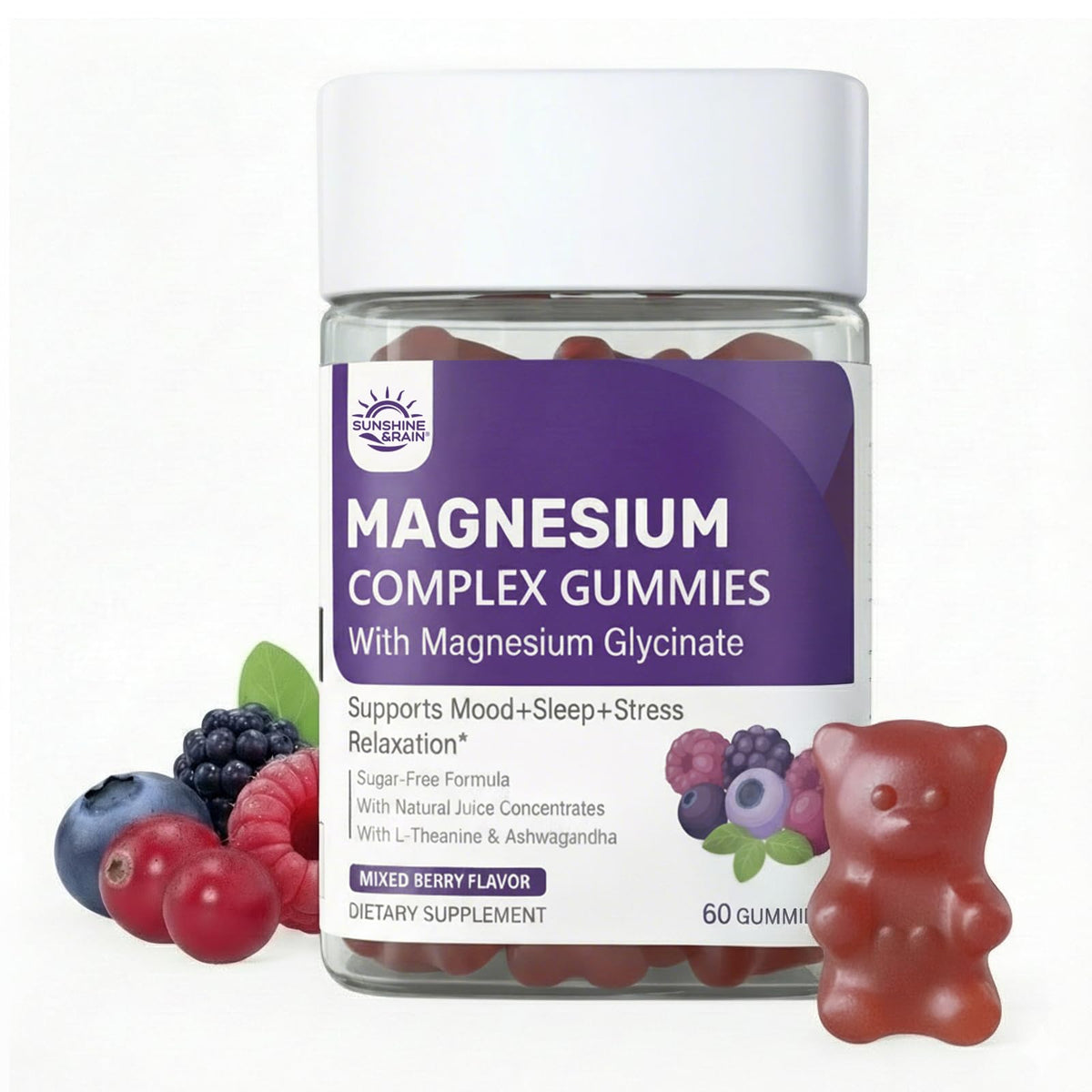 Gummies de Magnésium 300mg Sunshine & Rain vue de face