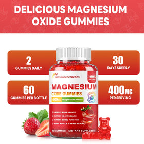 Gummies de magnésium 400mg, présentation de l'emballage ouvert