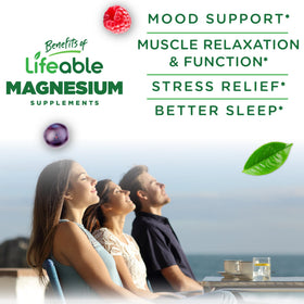 Gummies de magnésium 900mg, vue de haut avec étiquette