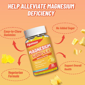 Gummies de magnésium Agumoon montrant la texture et la couleur