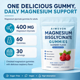 Gummies de magnésium Aiwevon avec emballage ouvert