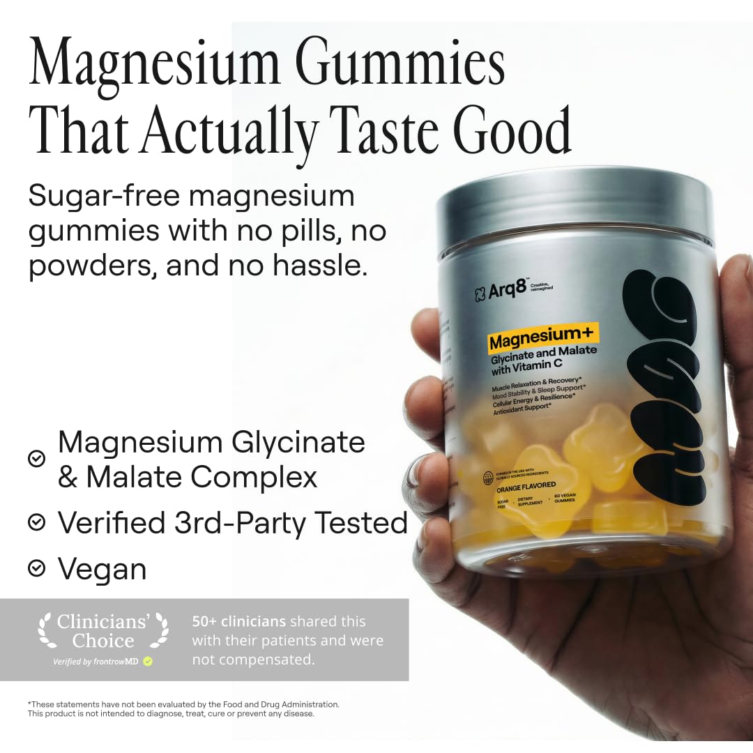 Gummies de Magnésium ARQ8 LONGEVITY, détail du packaging