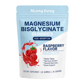 Gummies de magnésium bisglycinate ALongDeng, 60 gummies, vue de face